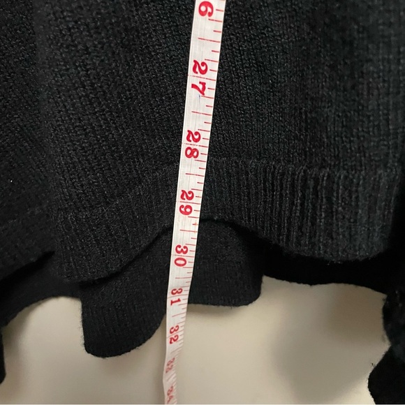 Halogen Black 100% Cashmere Poncho One Size Fits All V-neck Women - Picture 7 of 9